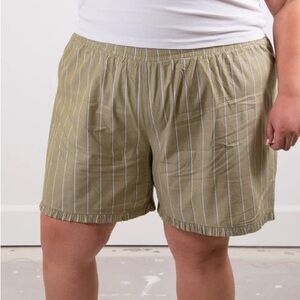 Striped Tan Women's Shorts